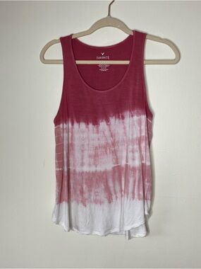 American Eagle pink ombré dip tie dye Favorite tank top M